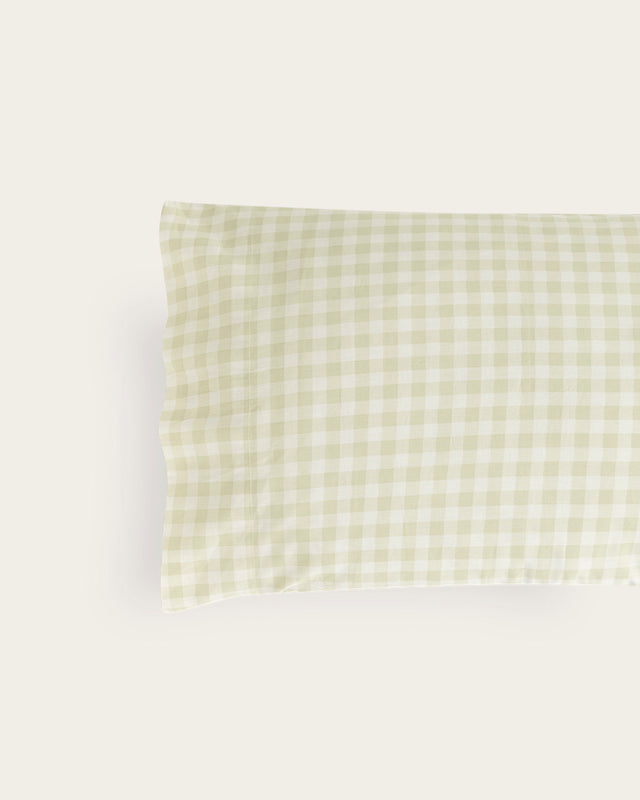 Elia Cotton Pillowcase - 150 Thread Count - Green