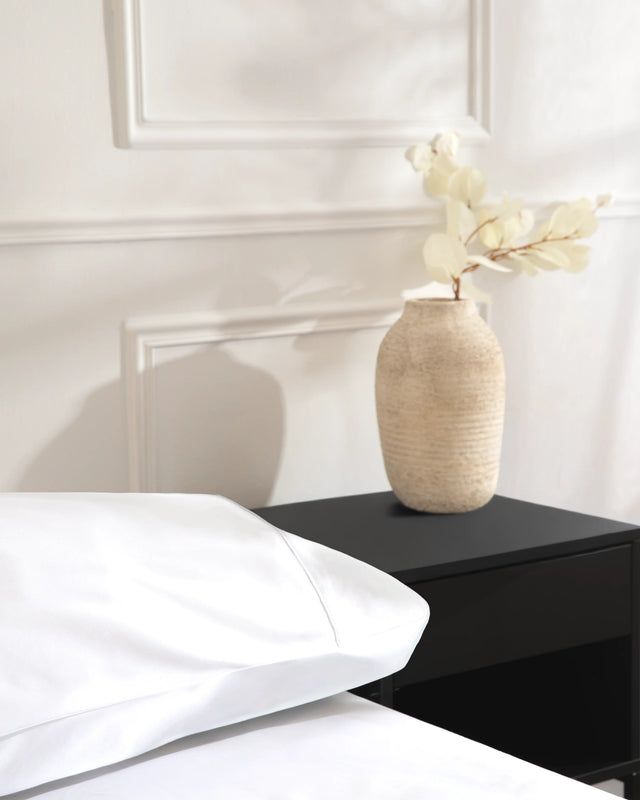 Funda de Almohada Satén Elba - 300 Hilos - Blanco