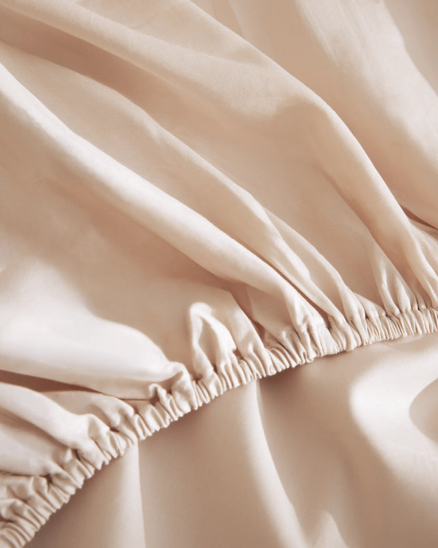 Sábana Bajera Satén Elba - 300 Hilos - Beige