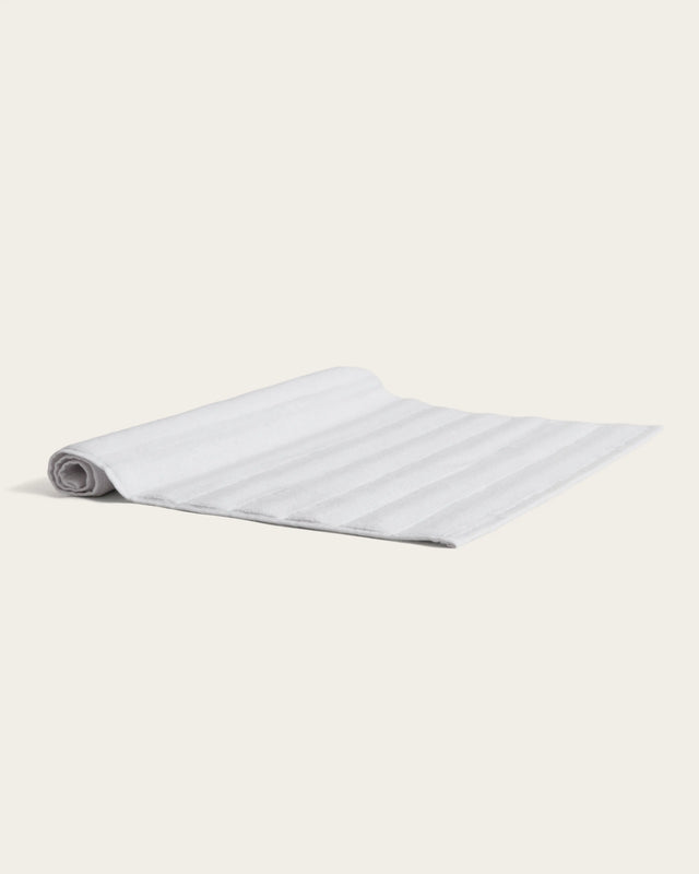 Tapis de Bain Ribs - Coton 1000 g/m² - Blanc