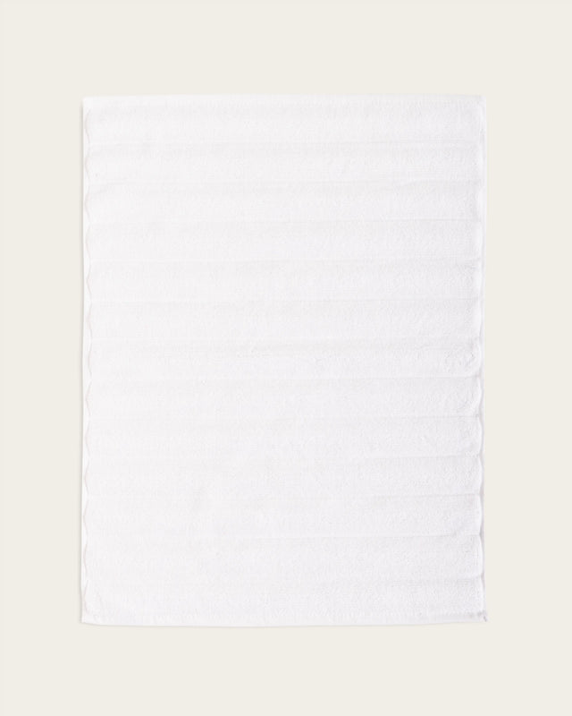 Tapis de Bain Ribs - Coton 1000 g/m² - Blanc
