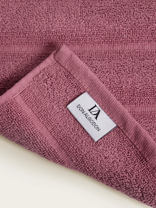 Tapis de bain Ribs - Coton 1000 g/m² - Bordeaux