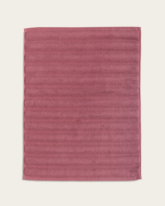 Tapis de bain Ribs - Coton 1000 g/m² - Bordeaux