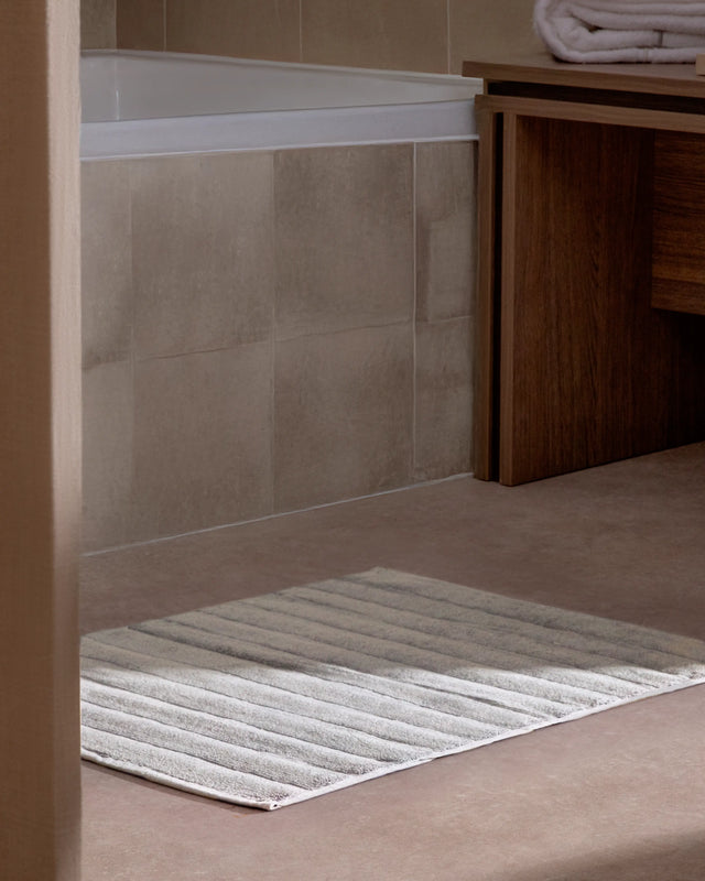 Tapis de Bain Ribs - Coton 1000 g/m² - Brume