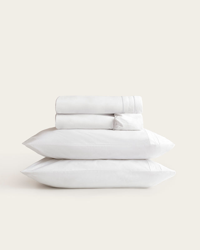 Juego de Sábanas Deva - Algodón 200 hilos - Blanco
