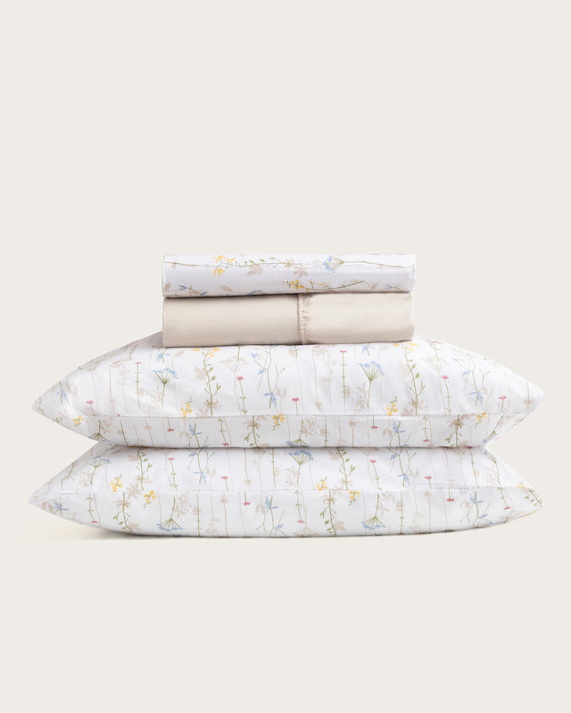 Lirela Printed Sheet Set - 150 Thread Count Cotton - Beige