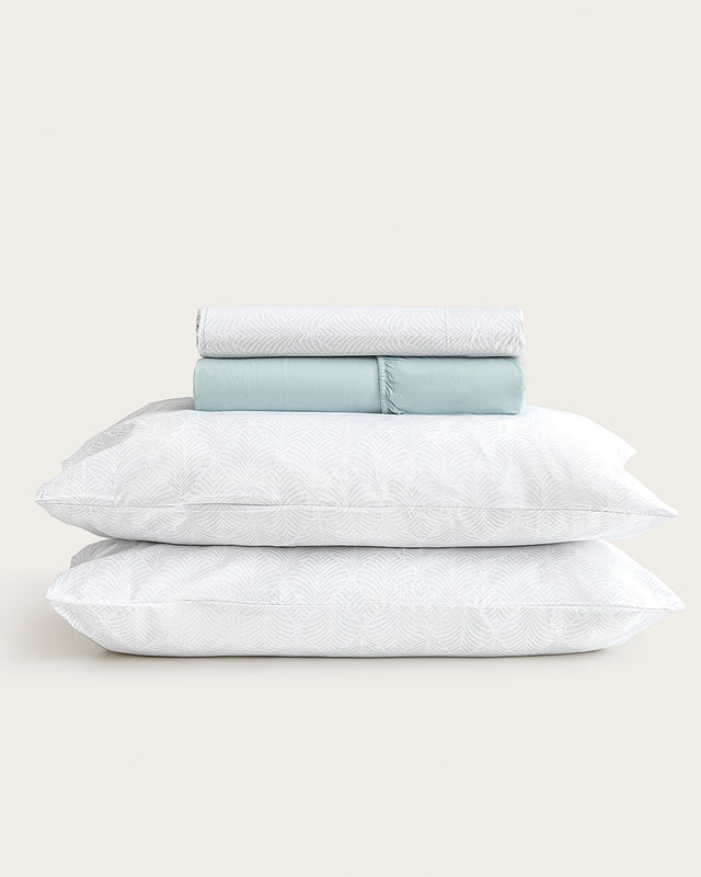 Galia Printed Sheet Set - 150 Thread Count Cotton - Aquamarine