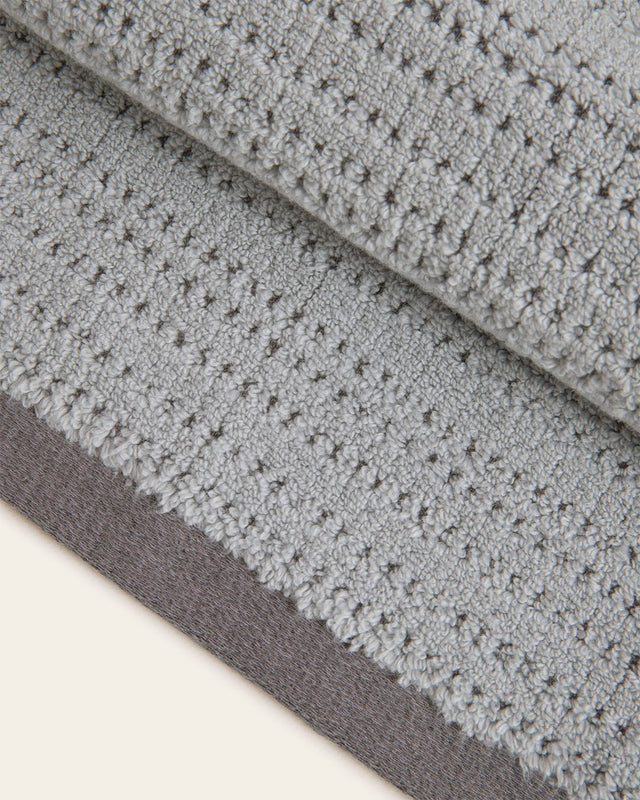 Juego de Toallas Jacquard Eliane - Algodón 550 g/m² - Gris