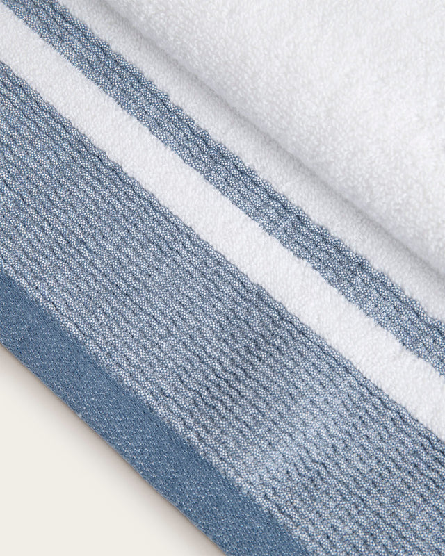 Juego de Toallas Jacquard Sophie - Algodón 550 g/m² - Azul