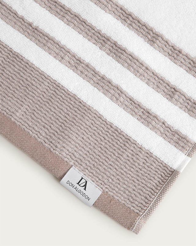 Juego de Toallas Jacquard Sophie - Algodón 550 g/m² - Piedra