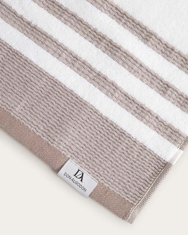 Juego de Toallas Jacquard Sophie - Algodón 550 g/m² - Piedra