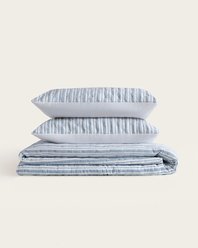 Colcha Hilo Tintado Sorel - 100 g/m² - Azul