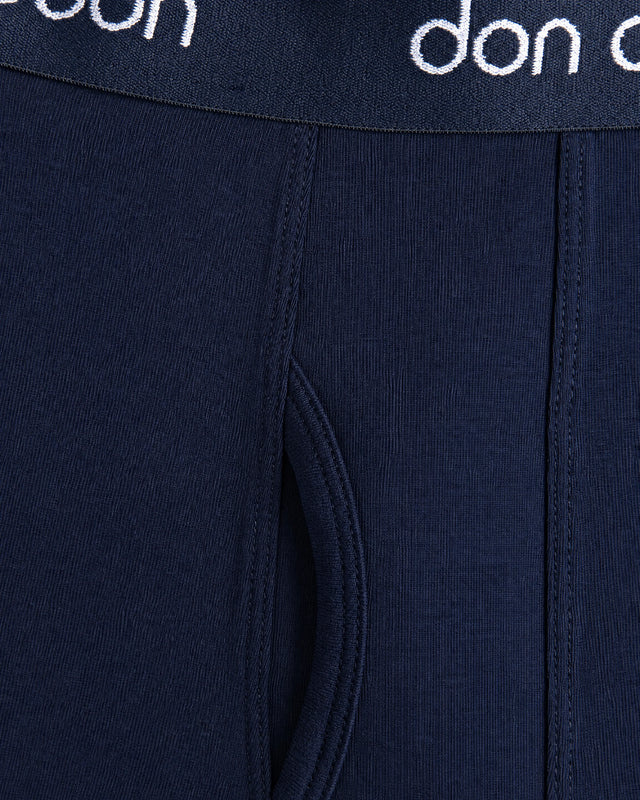 Caleçon boxer basique - Coton - Marine/Gris