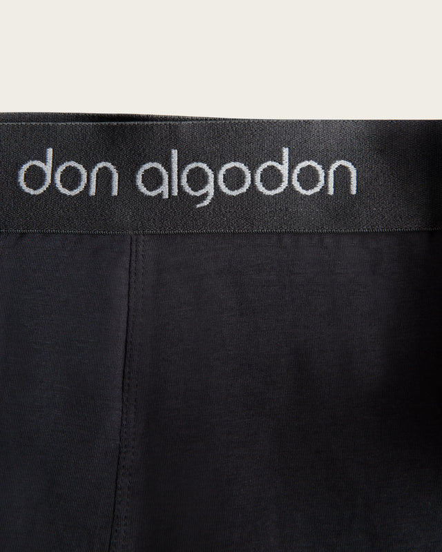 Caleçon boxer basique - Coton - Gris foncé/Vert