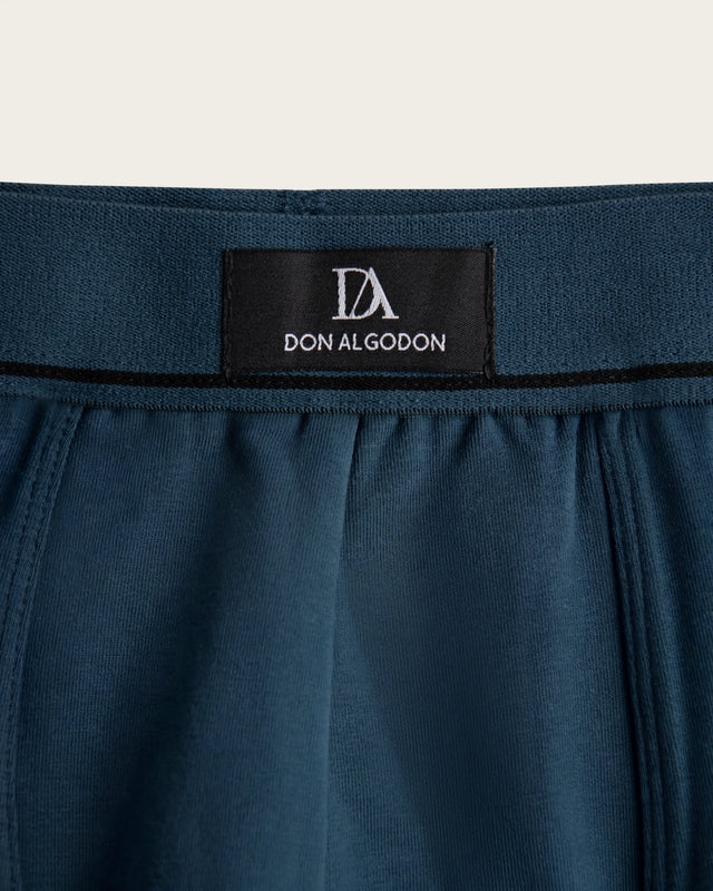 Caleçon boxer à imprimé géométrique Nœud papillon - Coton - Vert/Noir