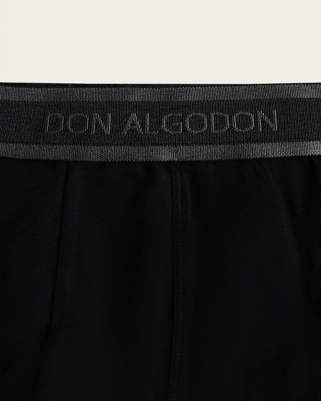 Geometric Half-Moon Print Boxer Briefs - Cotton - Black/Green