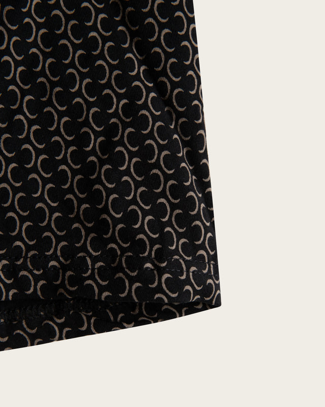 Men's Half-Moon Geometric Print Boxer Briefs - Cotton - Navy/Black