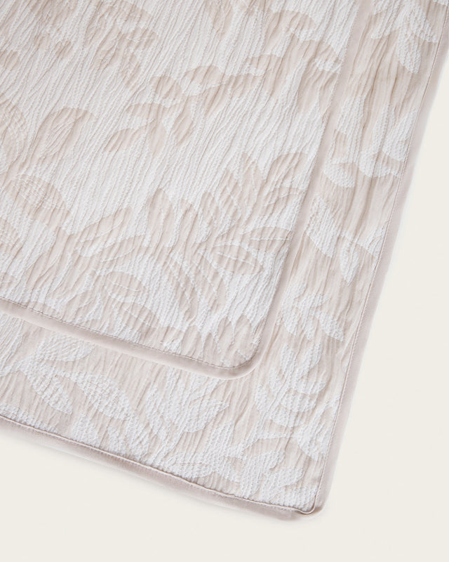 Colcha Reversible Jacquard Indiana - 155 g/m² - Crema