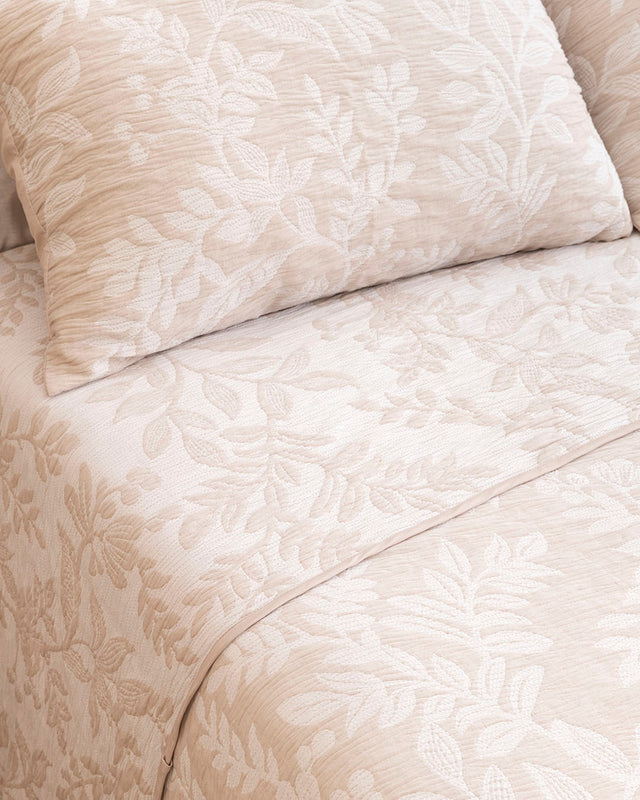 Colcha Reversible Jacquard Indiana - 155 g/m² - Crema