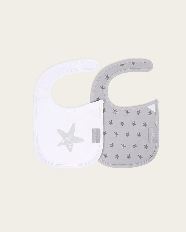 Pack 2 Baberos Estrellas - Gris