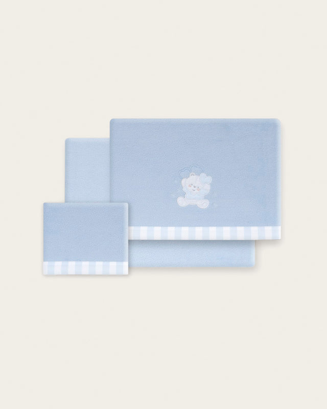 Juego de Sábanas para Bebé Oso- Azul