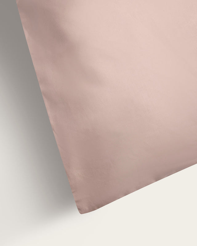 Housse de couette Percale - Coton 180 fils - Rose poudré