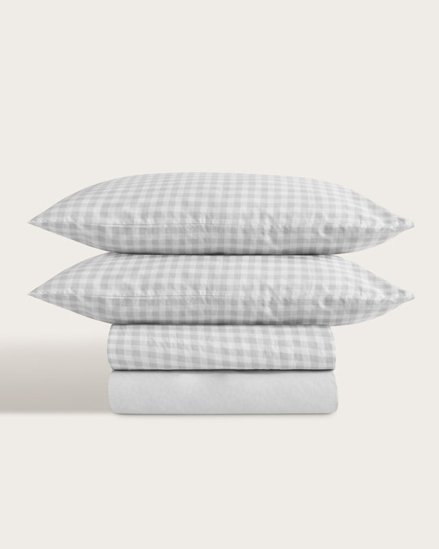 Parure de lit Elia Coton - 150 Fils - Gris