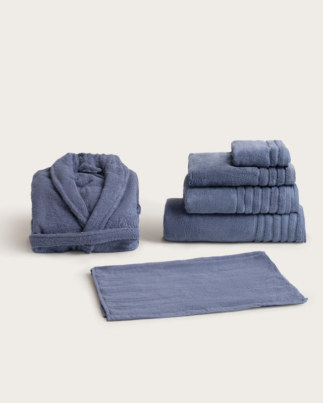 Lot de salle de bain complet - 3 pièces - Bleu