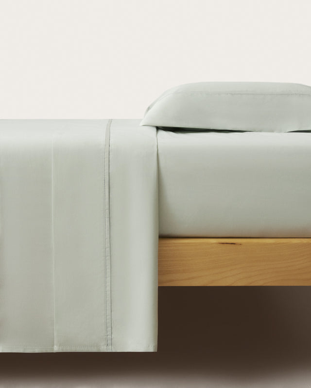 Fitted Percale Sheet - 180 thread count Cotton - Sea Green