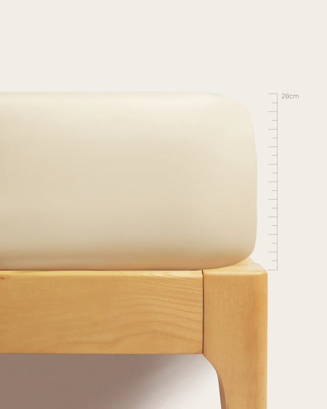 Percale Fitted Sheet - 180 Thread Count Cotton - Beige