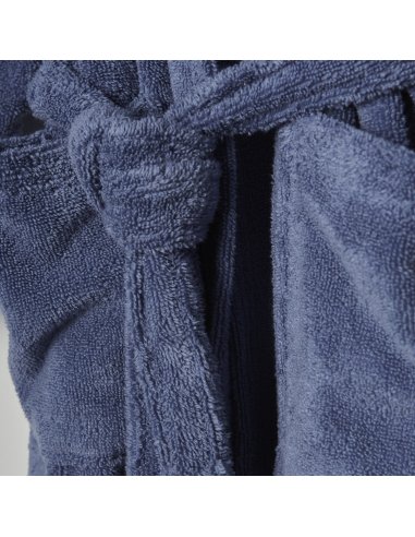 STJDM - Albornoz de algodón para mujer (talla mediana), color azul