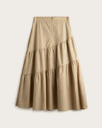 Falda Larga Mujer Flowy - Camel