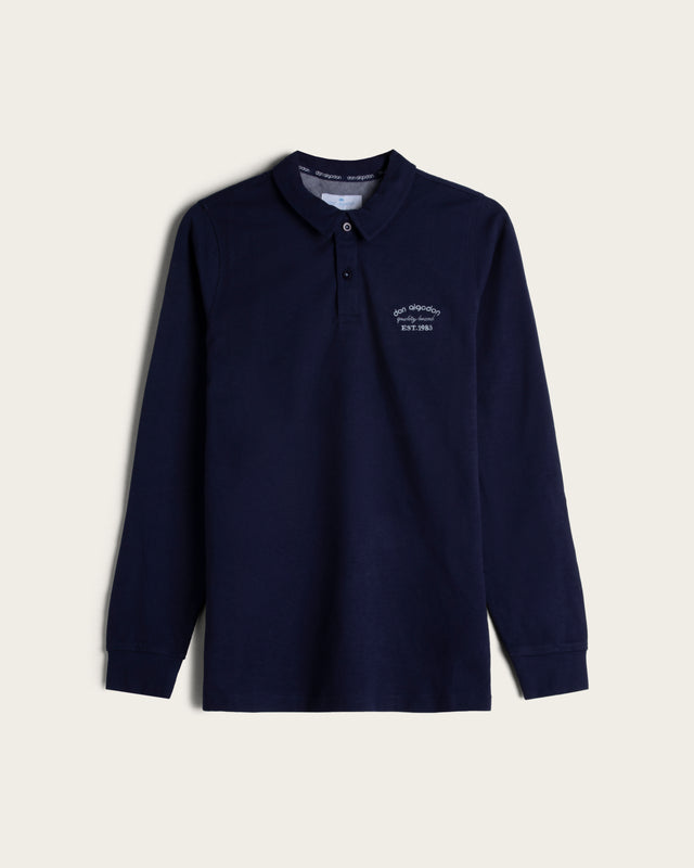 Polo Liso Bordado Algodón