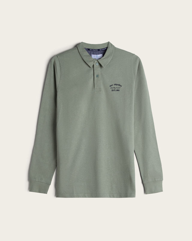 Polo Liso Bordado Algodón