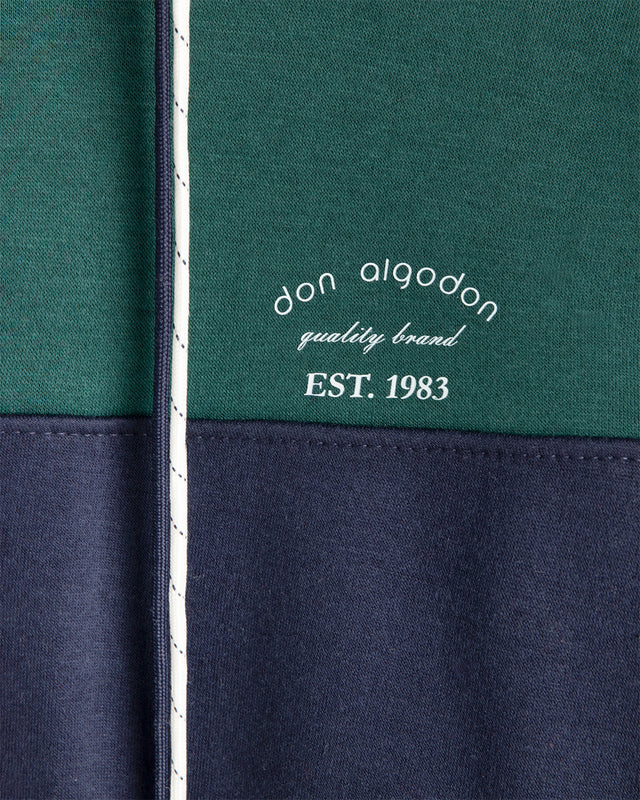 Sudadera Capucha Doble Cordón Algodón