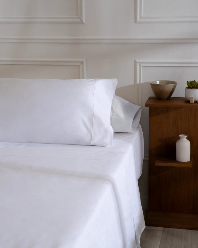 Funda de Almohada Percal - Algodón 180 hilos - Blanco