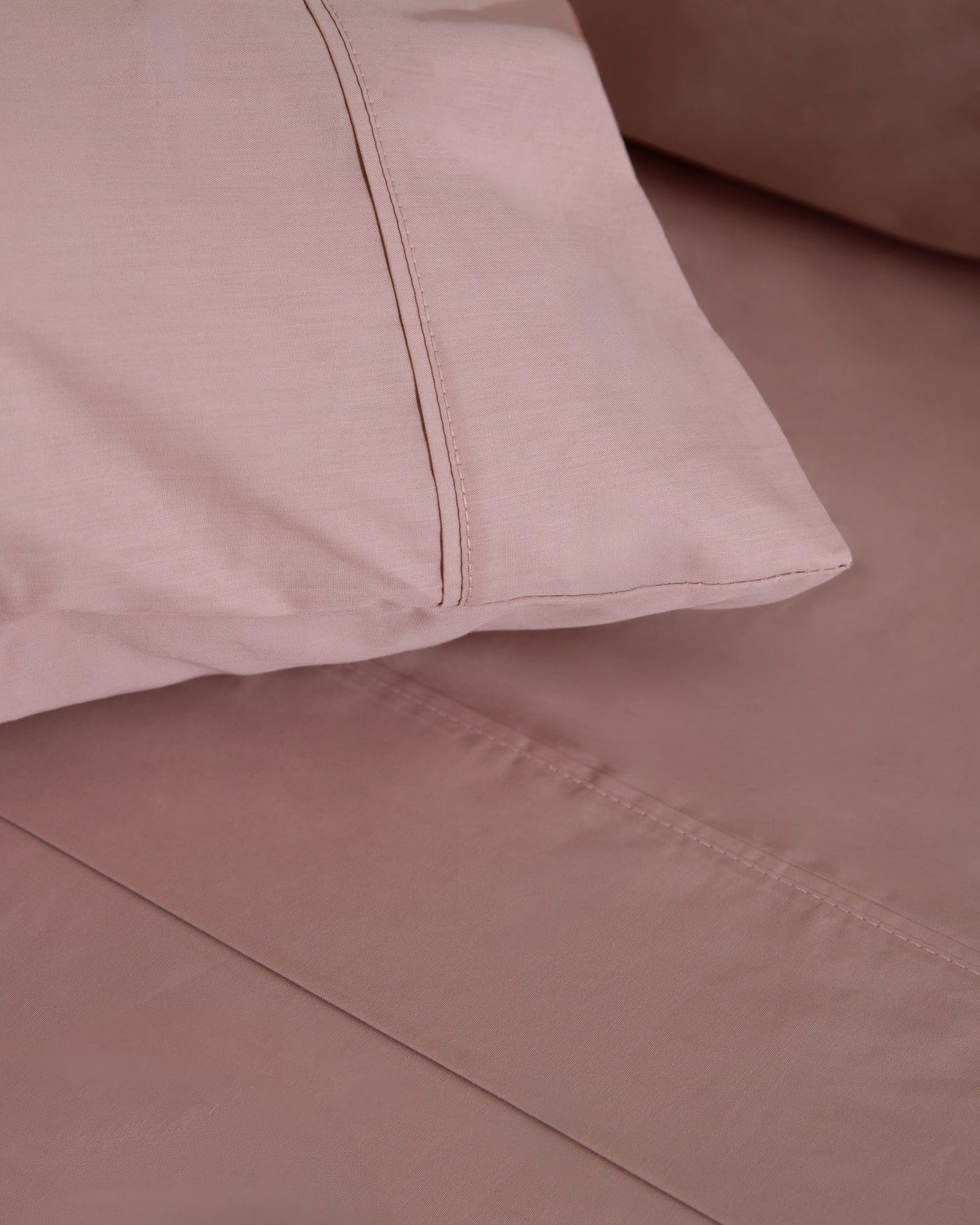 Drap de Dessus Percale - Coton 180 fils - Vieux Rose