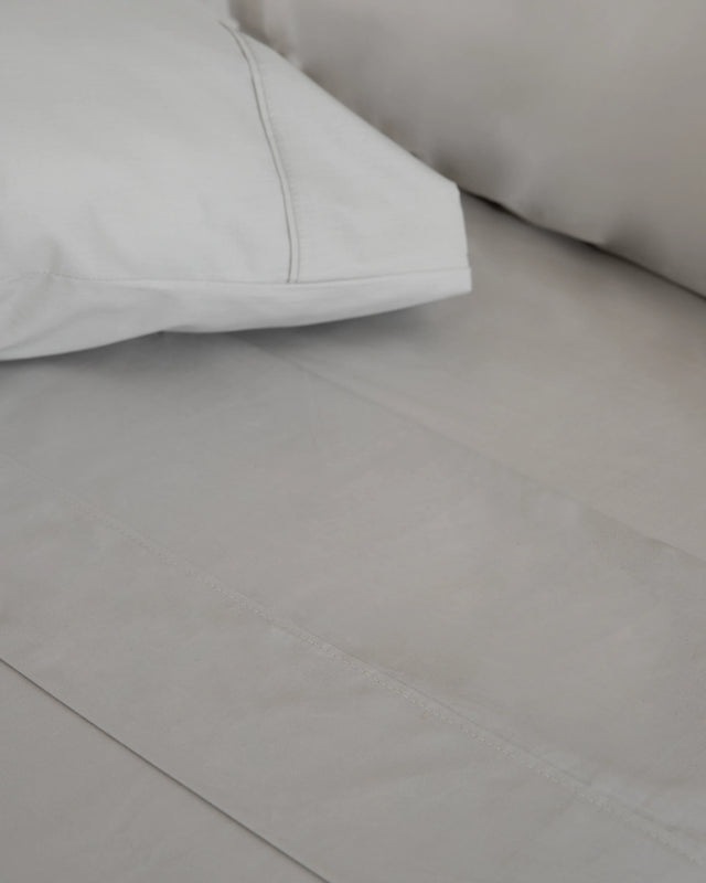Percale Top Sheet - 180 Thread Count Cotton - Grey
