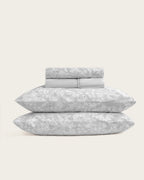 Juego de Sábanas Estampadas Azalea - Algodón 150 hilos - Gris