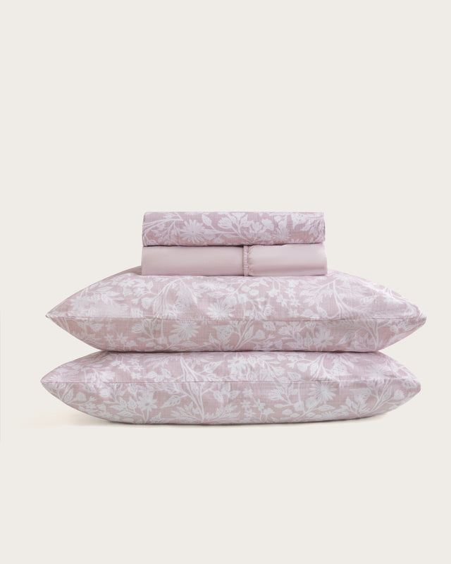 Azalea Printed Sheet Set - 150 Thread Count Cotton - Makeup