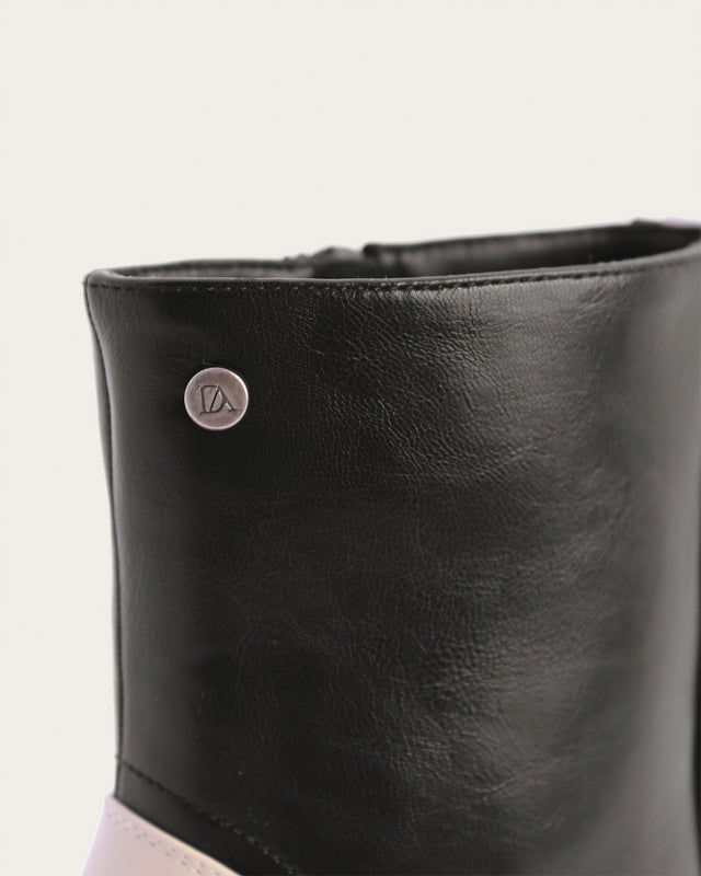 Botines Plataforma Ivoria Combinados -  Negro/Crema