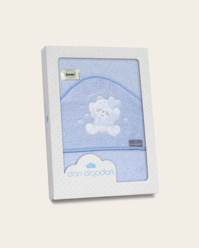 Capa de Baño Bebé Oso - Azul