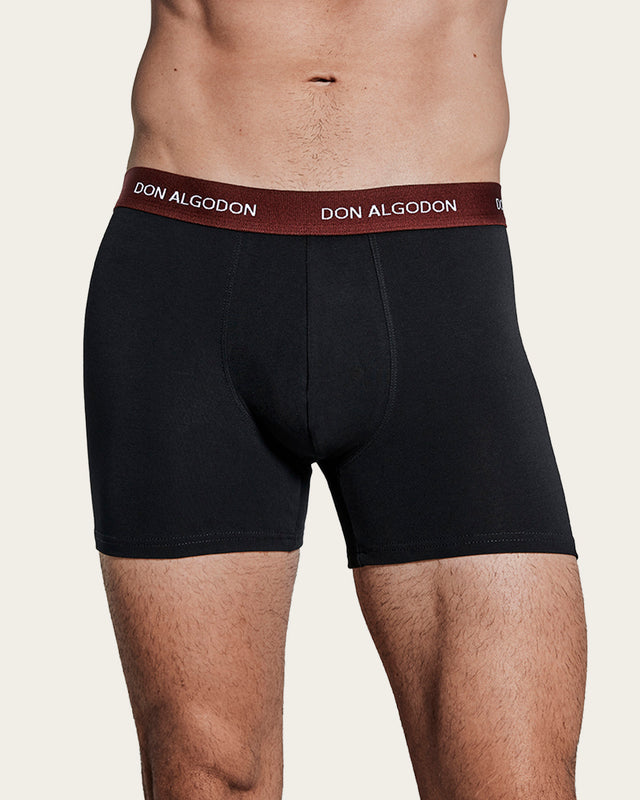 Powder-Effect Boxer Briefs - Cotton - Green/Maroon