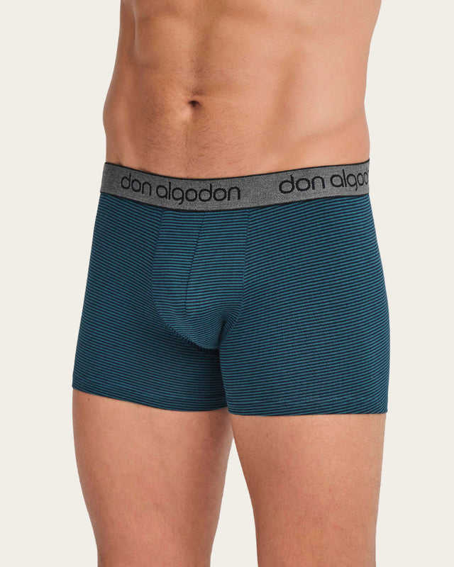 Pack 2 Calzoncillos Bóxer Rayas - Negro/Verdoso