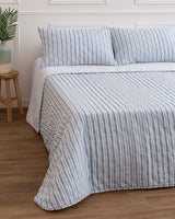 Colcha Hilo Tintado Sorel - 100 g/m² - Azul