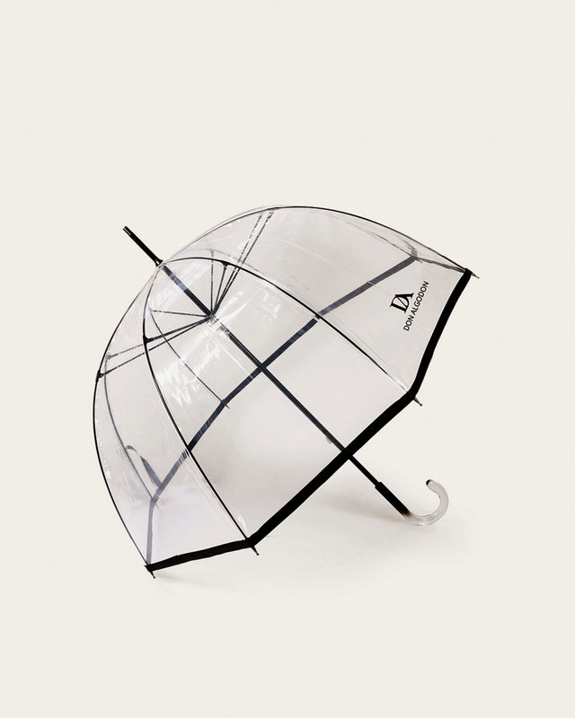 Paraguas Transparente Horizonte - Negro