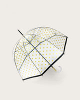 Paraguas Transparente Lunares - Dorado