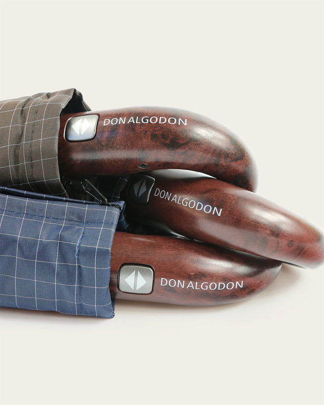 Paraguas Plegable Cuadros - Gris