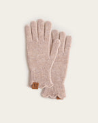 Guantes de Punto con Volante - Beige