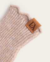 Guantes de Punto con Volante - Beige
